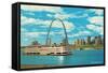St. Louis Arch and Mississippi River-null-Framed Stretched Canvas