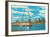 St. Louis Arch and Mississippi River-null-Framed Art Print