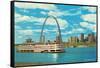 St. Louis Arch and Mississippi River-null-Framed Stretched Canvas