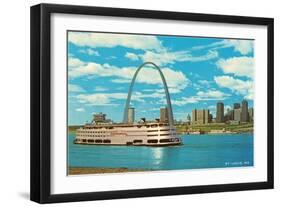 St. Louis Arch and Mississippi River-null-Framed Art Print