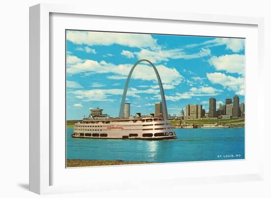 St. Louis Arch and Mississippi River-null-Framed Art Print