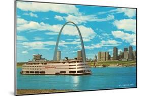 St. Louis Arch and Mississippi River-null-Mounted Art Print