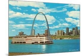 St. Louis Arch and Mississippi River-null-Mounted Art Print