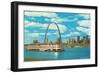 St. Louis Arch and Mississippi River-null-Framed Premium Giclee Print