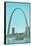 St. Louis Arch and Mississippi River-null-Framed Stretched Canvas