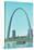 St. Louis Arch and Mississippi River-null-Stretched Canvas