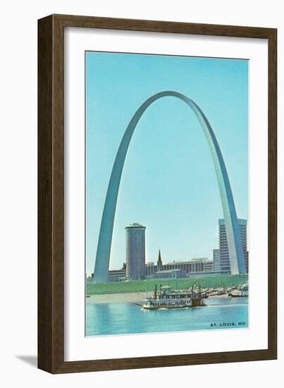 St. Louis Arch and Mississippi River-null-Framed Art Print