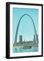 St. Louis Arch and Mississippi River-null-Framed Art Print