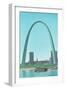 St. Louis Arch and Mississippi River-null-Framed Art Print
