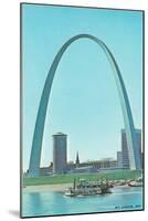 St. Louis Arch and Mississippi River-null-Mounted Art Print