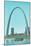 St. Louis Arch and Mississippi River-null-Mounted Art Print