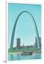 St. Louis Arch and Mississippi River-null-Framed Art Print