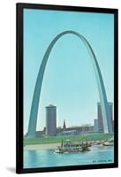 St. Louis Arch and Mississippi River-null-Framed Art Print