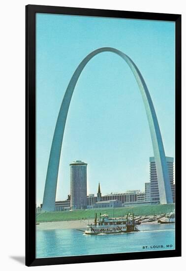 St. Louis Arch and Mississippi River-null-Framed Art Print