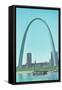 St. Louis Arch and Mississippi River-null-Framed Stretched Canvas