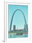 St. Louis Arch and Mississippi River-null-Framed Art Print