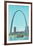 St. Louis Arch and Mississippi River-null-Framed Art Print