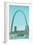 St. Louis Arch and Mississippi River-null-Framed Art Print