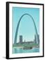 St. Louis Arch and Mississippi River-null-Framed Art Print