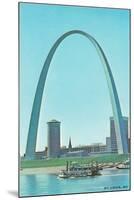 St. Louis Arch and Mississippi River-null-Mounted Art Print