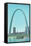 St. Louis Arch and Mississippi River-null-Framed Stretched Canvas