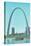St. Louis Arch and Mississippi River-null-Stretched Canvas