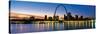 St. Louis Arch and Skyline at Night-null-Stretched Canvas