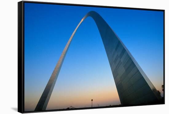 St. Louis Arch at Sunset with Eads Bridge, MO-null-Framed Stretched Canvas