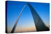 St. Louis Arch at Sunset with Eads Bridge, MO-null-Stretched Canvas