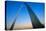 St. Louis Arch at Sunset with Eads Bridge, MO-null-Stretched Canvas