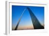 St. Louis Arch at Sunset with Eads Bridge, MO-null-Framed Photographic Print