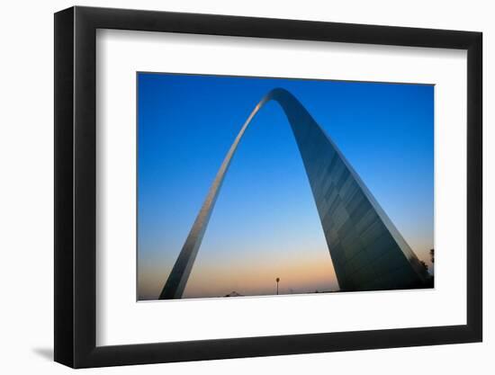 St. Louis Arch at Sunset with Eads Bridge, MO-null-Framed Photographic Print