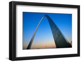 St. Louis Arch at Sunset with Eads Bridge, MO-null-Framed Photographic Print