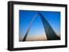 St. Louis Arch at Sunset with Eads Bridge, MO-null-Framed Photographic Print