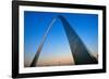 St. Louis Arch at Sunset with Eads Bridge, MO-null-Framed Photographic Print