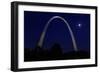 St. Louis Arch with Starburst Moon-Galloimages Online-Framed Photographic Print