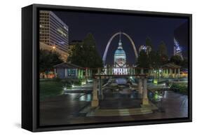 St. Louis at Night-Galloimages Online-Framed Stretched Canvas