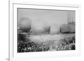 St. Louis Balloon Race with Hot Air Balloons-null-Framed Premium Giclee Print