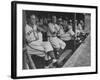 St. Louis Browns Players Sitting in the Dug Out During a Game-Peter Stackpole-Framed Premium Photographic Print