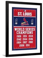 St. Louis Cardinals - Championships-null-Framed Poster