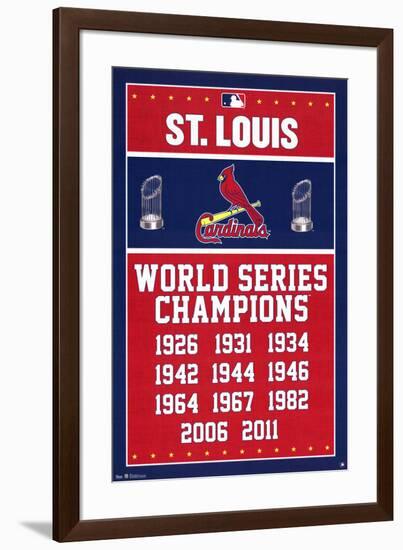 St. Louis Cardinals - Championships-null-Framed Poster