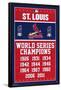 St. Louis Cardinals - Championships-null-Framed Poster
