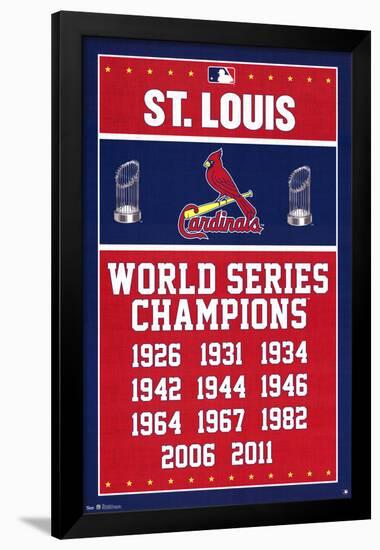 St. Louis Cardinals - Championships-null-Framed Poster