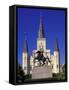 St. Louis Cathedral in French Quarter at Jackson Square, New Orleans, Louisiana, USA-Adam Jones-Framed Stretched Canvas