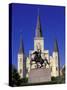 St. Louis Cathedral in French Quarter at Jackson Square, New Orleans, Louisiana, USA-Adam Jones-Stretched Canvas