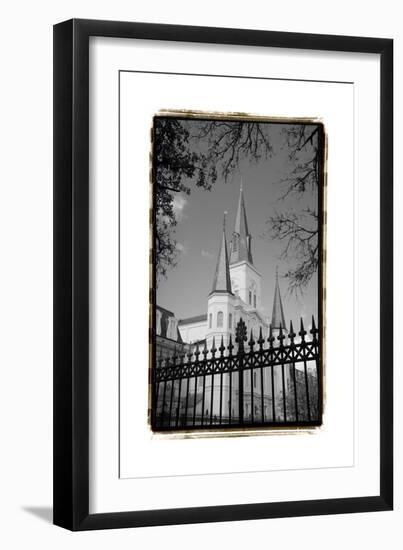 St. Louis Cathedral, Jackson Square II-Laura Denardo-Framed Art Print