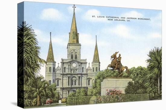 St. Louis Cathedral, New Orleans, Louisiana-null-Stretched Canvas