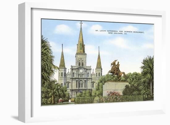 St. Louis Cathedral, New Orleans, Louisiana-null-Framed Art Print