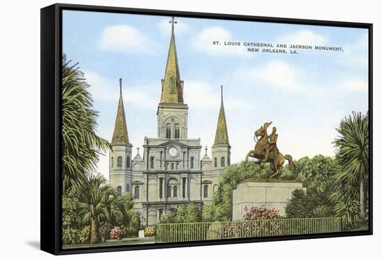 St. Louis Cathedral, New Orleans, Louisiana-null-Framed Stretched Canvas