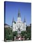 St. Louis Christian Cathedral in Jackson Square, French Quarter, New Orleans, Louisiana, USA-Gavin Hellier-Stretched Canvas